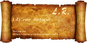 Léner Roland névjegykártya