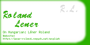 roland lener business card