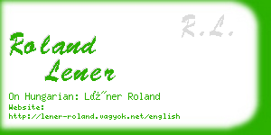 roland lener business card